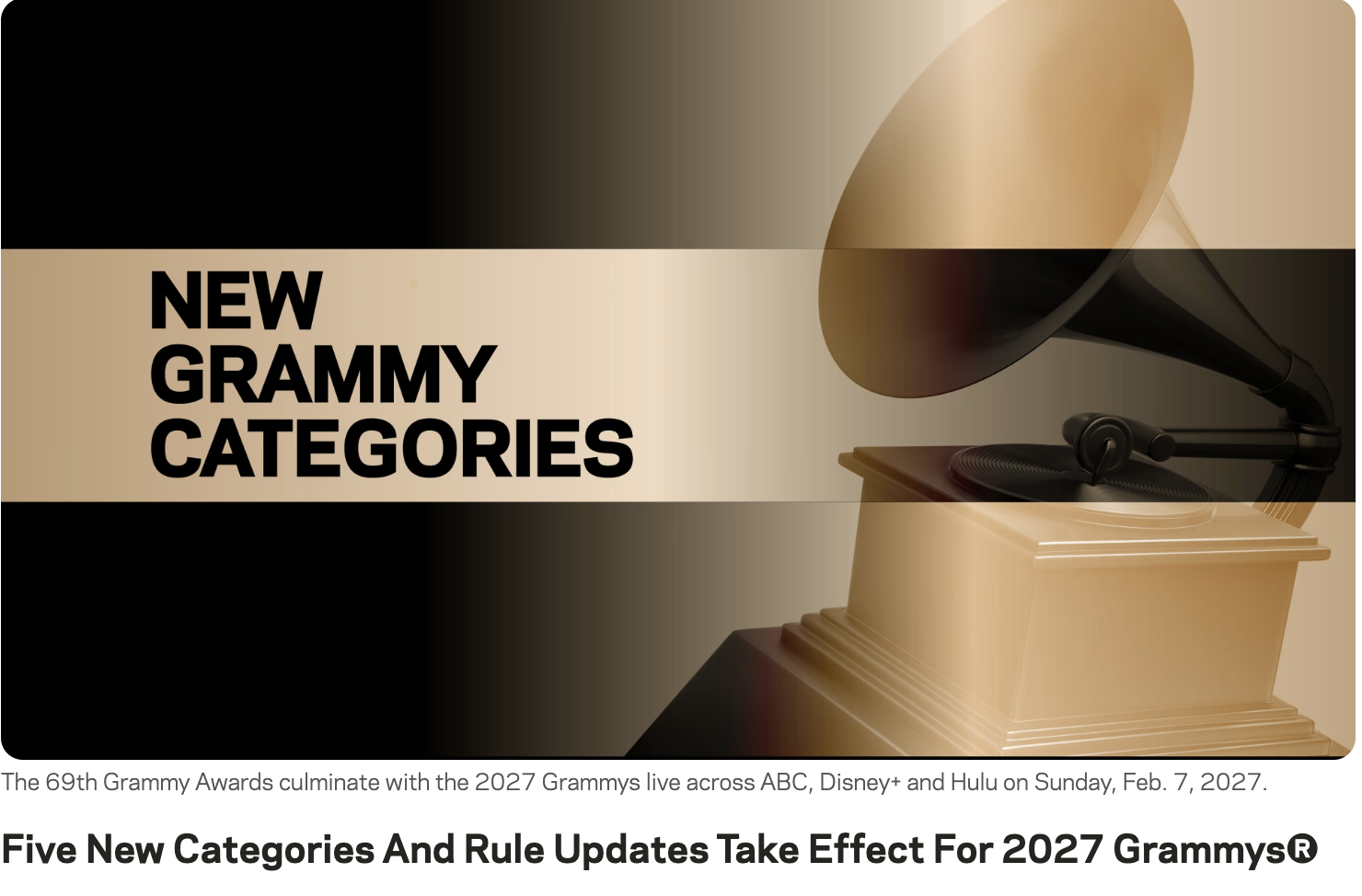 The Grammys Hit 100 Categories